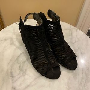 Unisa black suede booties